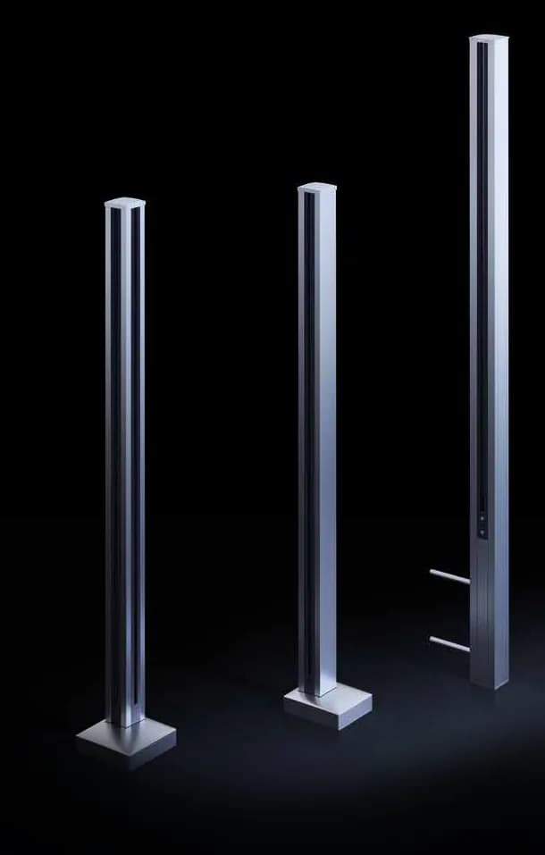 Technischer Schnitt des Modells PP-30 — Aluminiumpfosten, unter Typenprüfung