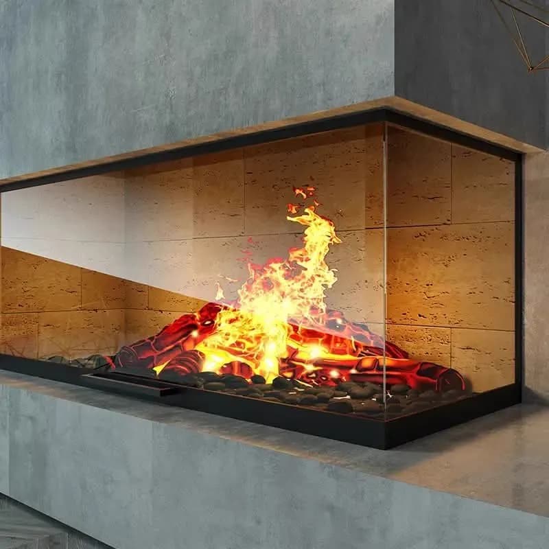 Feuerstelle, Glaseinfassung